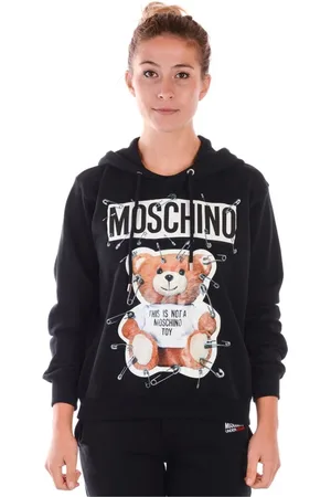 Moschino Sweatshirts & Hoodies, Dames, Zwart, 3Xs, Katoen, Hoodies