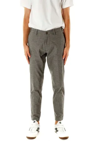 Drykorn Broeken, Heren, Grijs, W31 L32, Taps toelopende broek met elastische inzetstukken
