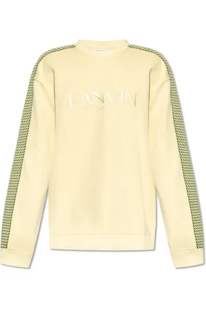 Lanvin Sweatshirts & Hoodies, Heren, Geel, L, Katoen, Cotton Sweatshirt