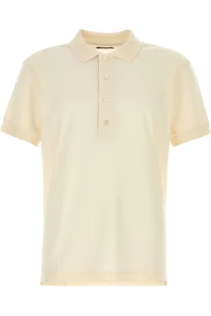 Tom Ford Tops, Heren, , L, Katoen, Ivoor Katoenmix Polo Shirt
