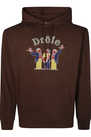 Drôle de Monsieur Sweatshirts & Hoodies, Heren, Bruin, M, Hoodie Crillon