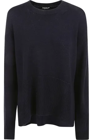 Dondup Truien, Dames, Zwart, S, Rondgebreide trui met ronde hals