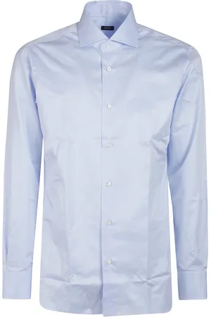 BARBA Overhemden, Heren, Blauw, L, Stijlvolle lange mouwen overhemd