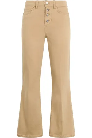 Liu Jo Jeans, Dames, Bruin, W30, Katoen, Lange Camelkleurige Flared Jeans