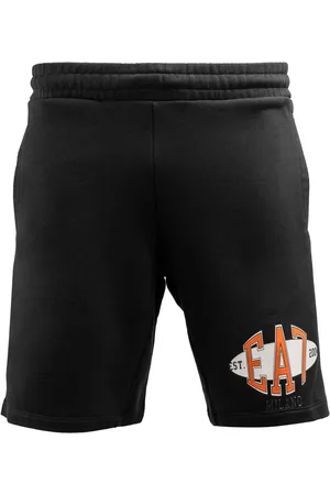 EA7 Korte broeken, Heren, Zwart, M, Katoen, Casual Shorts