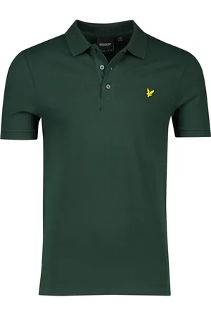 Lyle & Scott Tops, Heren, Groen, M, Katoen, Groen Poloshirt met Korte Mouwen