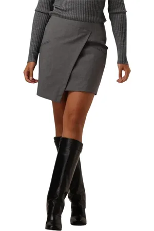 Herskind Rokken, Dames, Grijs, S, Polyester, Carolina Rok