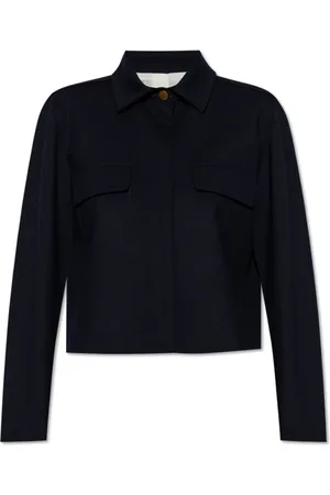 Max Mara Jassen, Dames, Blauw, M, Wol, Kort Jas ‘Talamo’