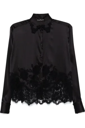 ERMANNO SCERVINO Blouses & Shirts, Dames, Zwart, S, Casual Shirt met Uniek Design