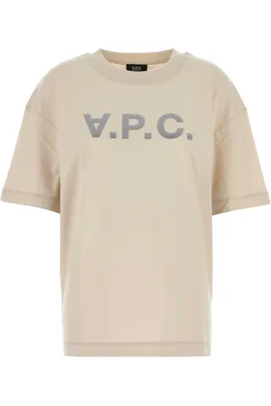 A.P.C. Tops, Dames, , S, Katoen, Zandkleurig katoenen oversized T-shirt