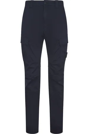C.P. Company Broeken, Heren, Zwart, M, Satijn, Cargo Lens Broek in Satijn Stretch