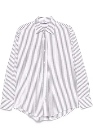 Filippa K Blouses & Shirts, Dames, Grijs, S, Katoen, Overhemd met knopen klassieke kraag