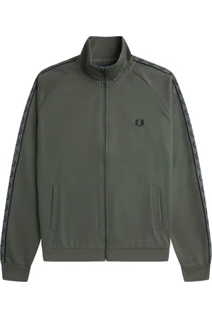 Fred Perry Sweatshirts & Hoodies, Heren, Groen, 2Xl, Katoen, Contrast Tape Track Field Jacket