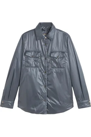 HERNO Blouses & Shirts, Dames, Blauw, S, Lichtgewicht jas zonder capuchon