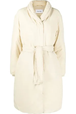 Calvin Klein Mantels, Dames, , S, Polyester, Down Wrap Puffer Coat