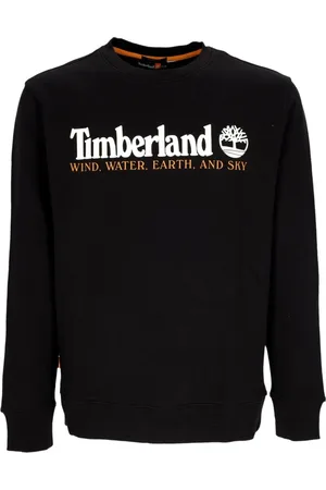 Timberland Sweatshirts & Hoodies, Heren, Zwart, M, Katoen, Sweatshirt met ronde hals