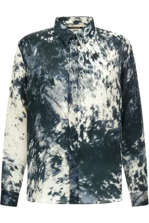 Roberto Cavalli Overhemden, Heren, Veelkleurig, 2Xl, Appaloosa Print Overhemd Klassieke Kraag Knoopsluiting