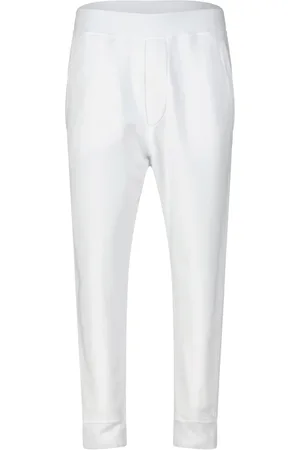 Dsquared2 Broeken, Heren, Wit, M, Katoen, Moderne Slim Fit Joggingbroek