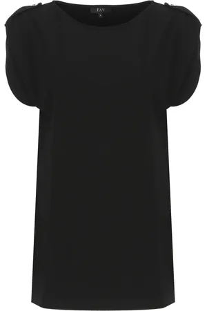 FAY Tops, Dames, Zwart, S, Viscose Blouse