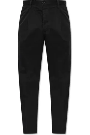 Dsquared2 Broeken, Heren, Zwart, XS, Katoen, One Pleat Broeken