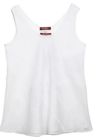 Max Mara Tops, Dames, Wit, S, Stijlvolle Tanktop