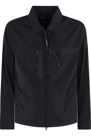 C.P. Company Jassen, Heren, Blauw, S, Polyester, Logo Full Zip Jacket