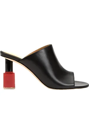 Loewe Schoenen, Dames, Zwart, 38 EU, Leer, Stijlvolle Sandalen