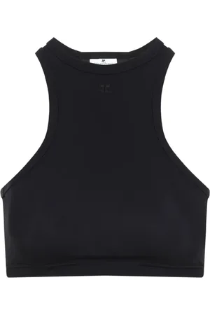 Courrèges Tops, Dames, Zwart, XS, Scuba Tech Jersey Bra