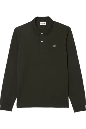 Lacoste Tops, Heren, Groen, XL, Katoen, Klassiek Fit Poloshirt met Lange Mouwen
