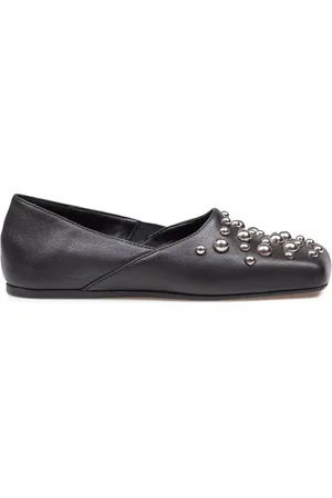 vic matiè Schoenen, Dames, Zwart, 39 EU, Gestudeerde Leren Slof Schoen