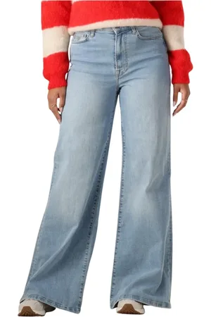 BY-BAR Jeans, Dames, Blauw, S, Denim, Wide Leg Denim Jeans