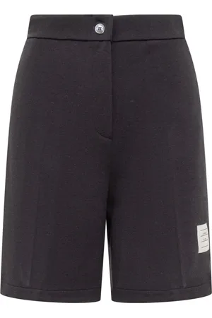Thom Browne Korte broeken, Dames, Blauw, S, High Waisted Shorts