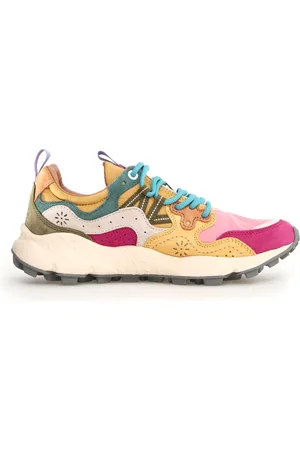 Flower Mountain Schoenen, Dames, Veelkleurig, 37 EU, Suède, Sneakers met Dikke Gestructureerde Zool