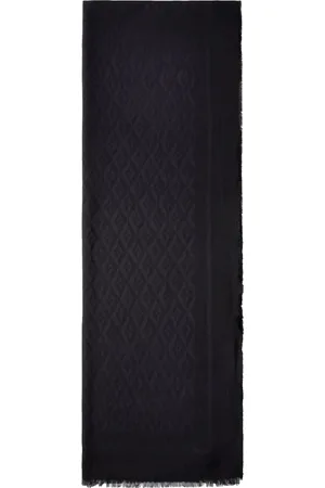 Elisabetta Franchi Accessoires, Dames, Zwart, ONE Size, Sjaal met Diamantpatroon