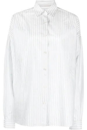 Stella McCartney Blouses & Shirts, Dames, Wit, M, Katoen, Casual Katoenen Overhemd