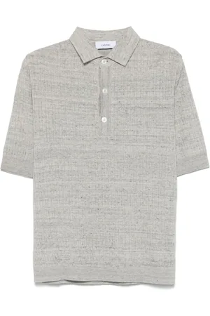 LARDINI Tops, Heren, Grijs, S, Katoen, Grijs T-shirt en Polo