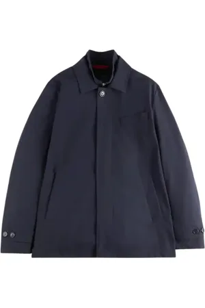 FAY Jassen, Heren, Blauw, 2Xl, Nylon, Blauwe Jas in Morning Coat-stijl