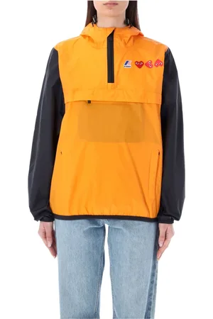 Comme des Garçons Sport, unisex, Oranje, M, Half Zip Hoodie