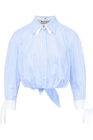 Elisabetta Franchi Blouses & Shirts, Dames, Blauw, S, Katoen, Oxford Shirt