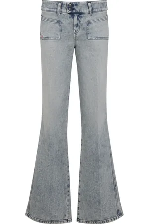 Diesel Jeans, Dames, Blauw, W28, Katoen, Blauwe Jeans Stijlvol Comfort