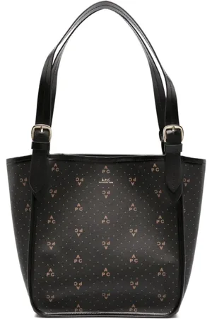 A.P.C. Tassen, Dames, Zwart, ONE Size, Leer, Poppy Small Tote Bag