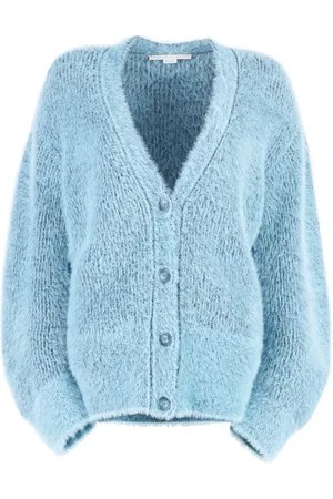 Stella McCartney Truien, Dames, Blauw, S, Wol, Gebreid Cardigan van Wolmix