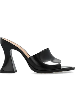 Bottega Veneta Schoenen, Dames, Zwart, 38 1/2 EU, Leer, Cha-Cha Muiltjes met Hak