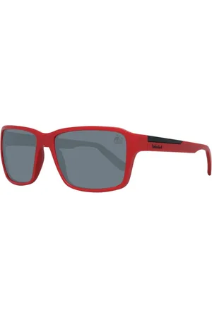 Timberland Accessoires, Heren, Rood, ONE Size, Gepolariseerde plastic zonnebril met bescherming