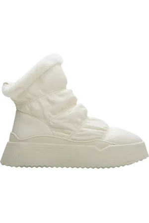 Estro Schoenen, Dames, , 39 EU, Leer, Lichtbeige Snowboots