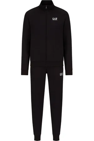 EA7 Sport, Heren, Zwart, XL, Katoen, Zwarte Sportkledingset