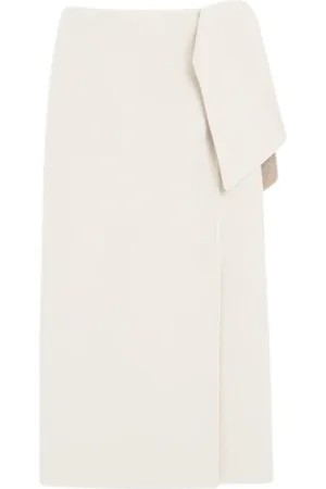 Max Mara Rokken, Dames, , S, Wol, Winter Wool Blend Asymmetric Skirt