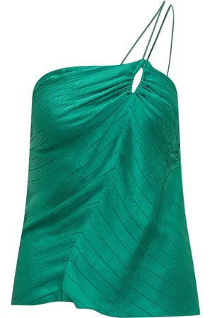FORTE FORTE Tops, Dames, Groen, L, Top Monospalla - Stijlvol en Trendy