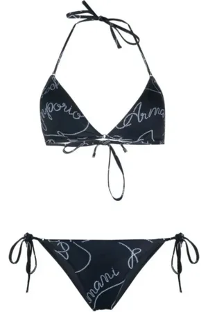 Emporio Armani Badkleding, Dames, Blauw, S, Polyester, Two-Piece Bikini