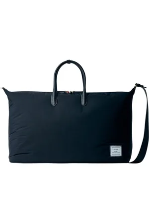 Thom Browne Tassen, Heren, Zwart, ONE Size, Polyester, Logo Patch Duffle Bag